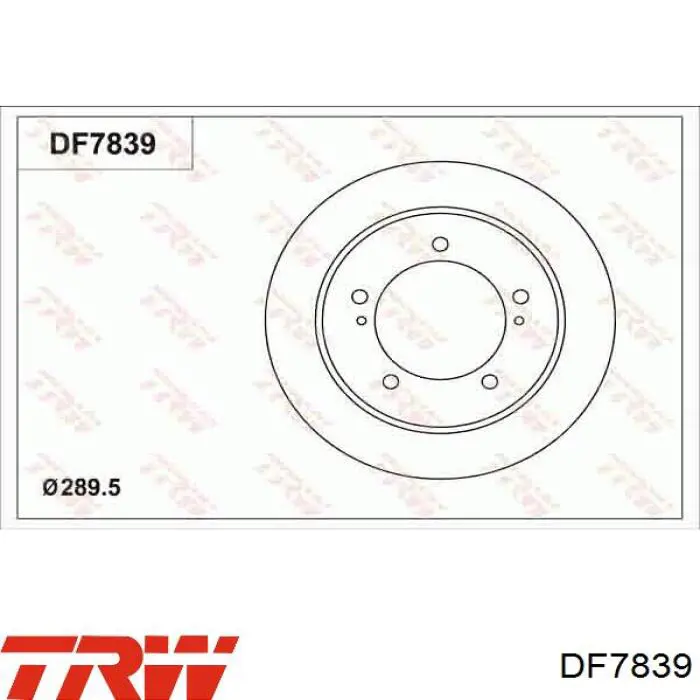 DF7839 TRW freno de disco delantero