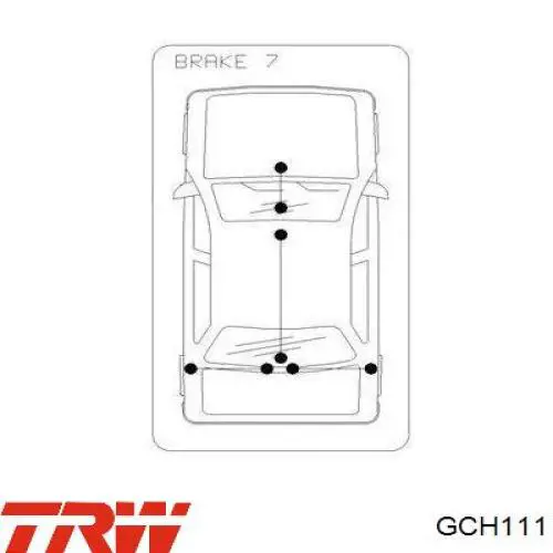 GCH111 TRW cable de freno de mano trasero derecho