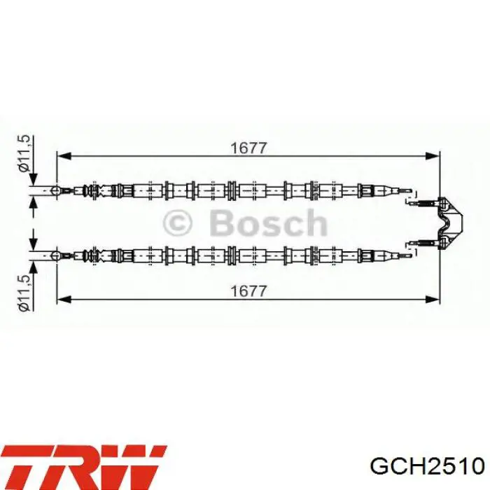 33100335 Swag cable de freno de mano trasero derecho/izquierdo