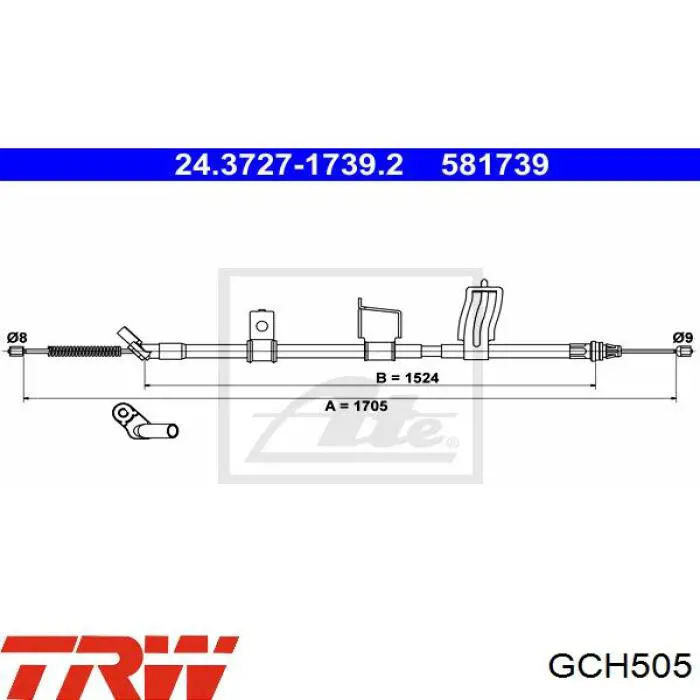  Cable de freno de mano trasero derecho para Nissan Qashqai 1 