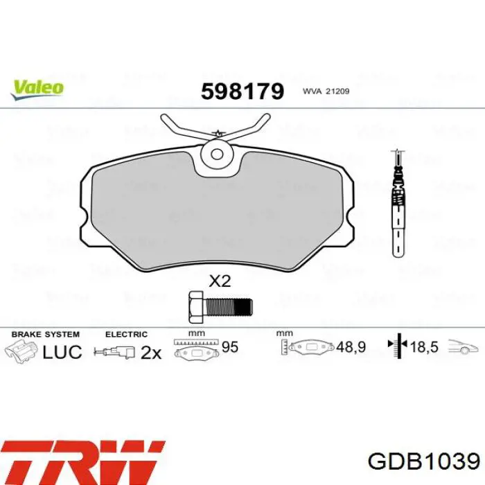 1617277380 Peugeot/Citroen pastillas de freno delanteras