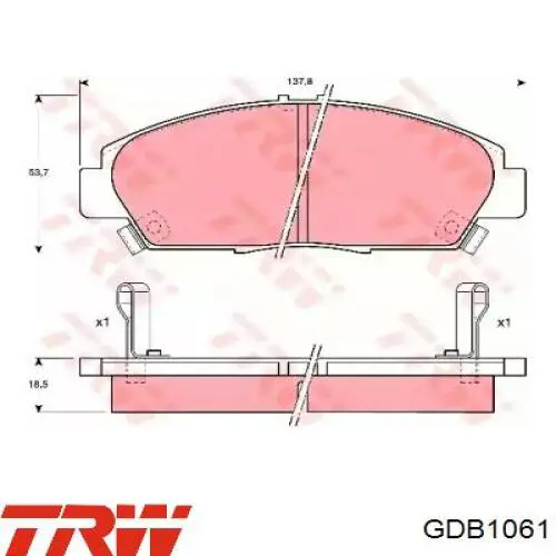 GDB1061 TRW pastillas de freno delanteras