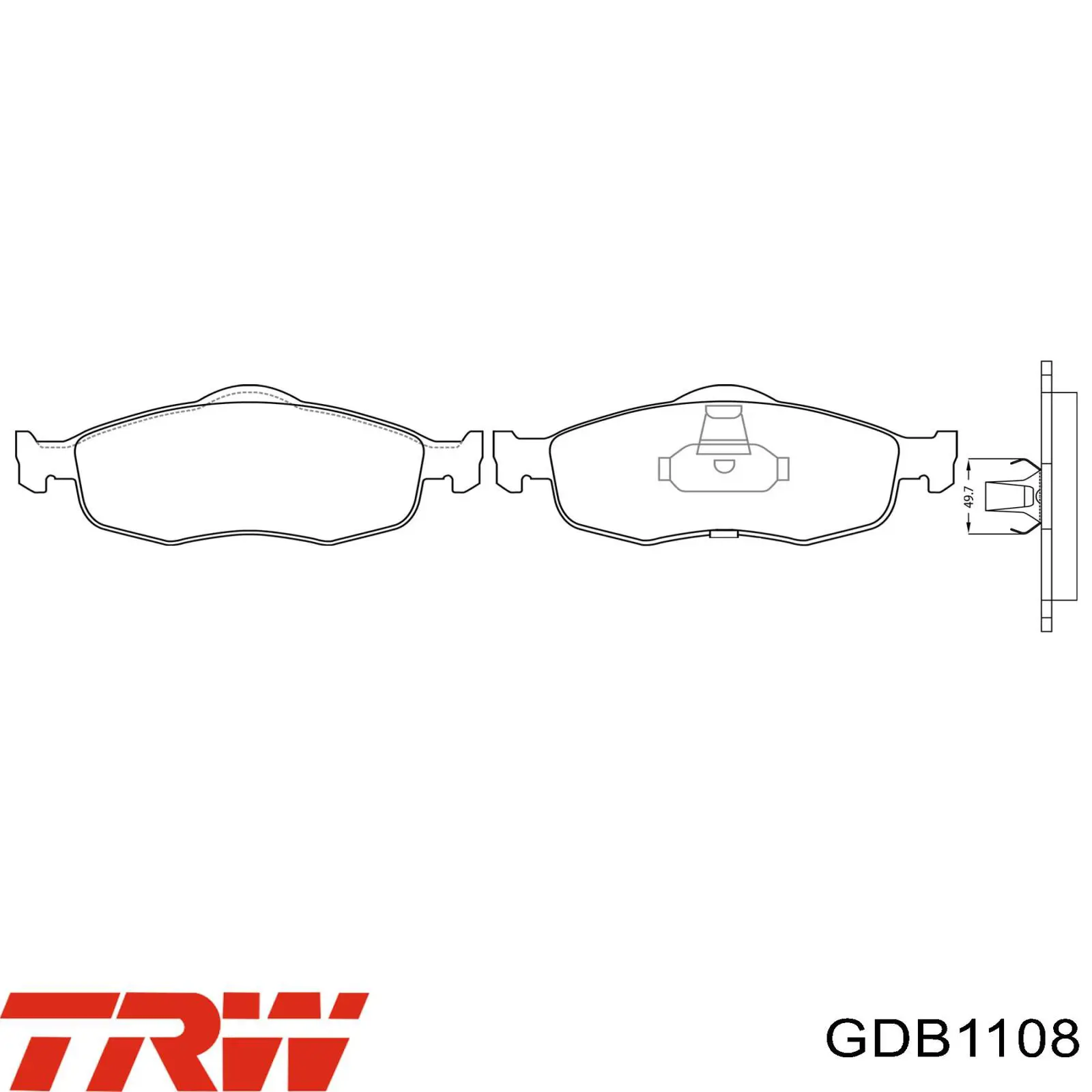 GDB1108 TRW pastillas de freno delanteras