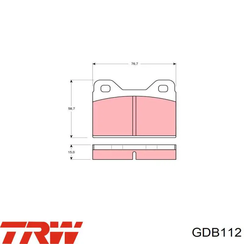 GDB112 TRW pastillas de freno delanteras