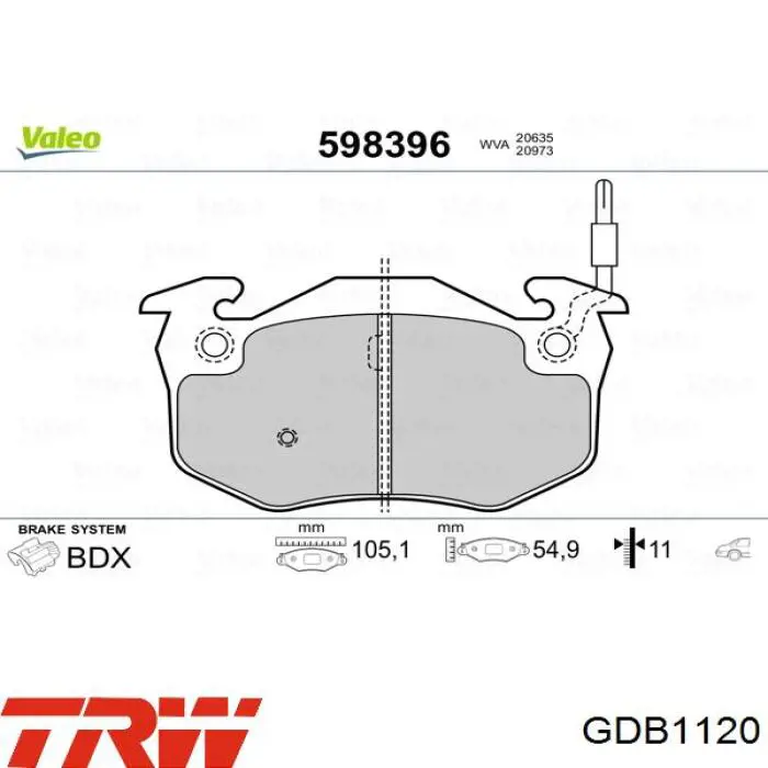 7701203635 Renault (RVI) pastillas de freno traseras