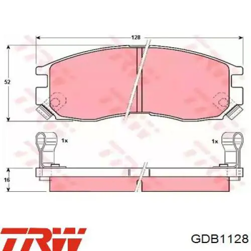GDB1128 TRW pastillas de freno delanteras