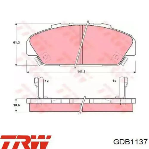 GDB1137 TRW pastillas de freno delanteras