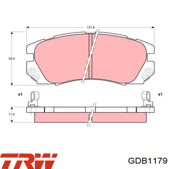 GDB1179 TRW pastillas de freno delanteras