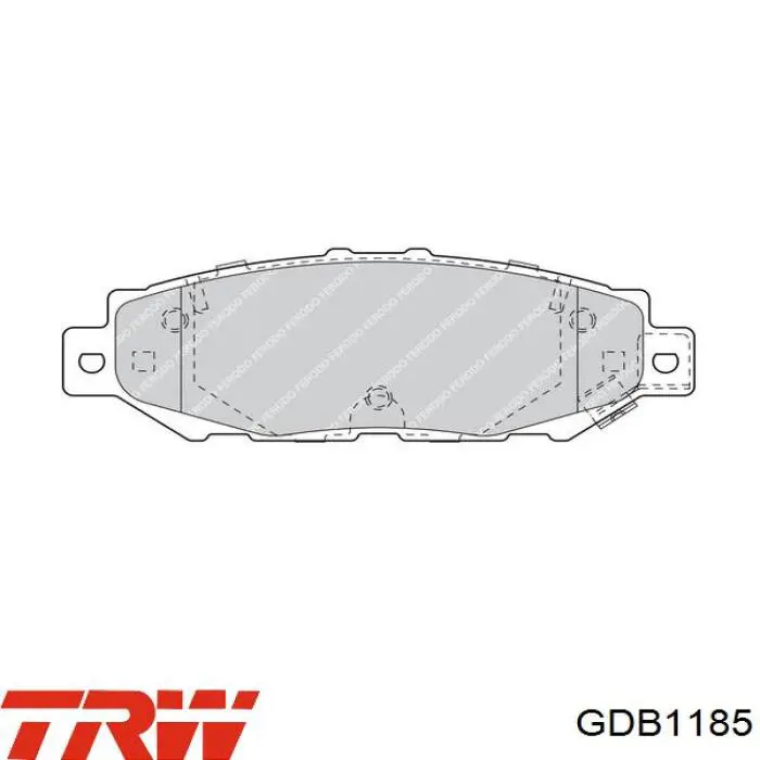 GDB1185 TRW pastillas de freno traseras