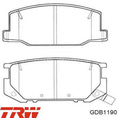 GDB1190 TRW pastillas de freno delanteras