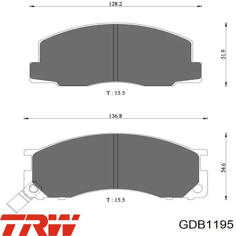 GDB1195 TRW pastillas de freno delanteras