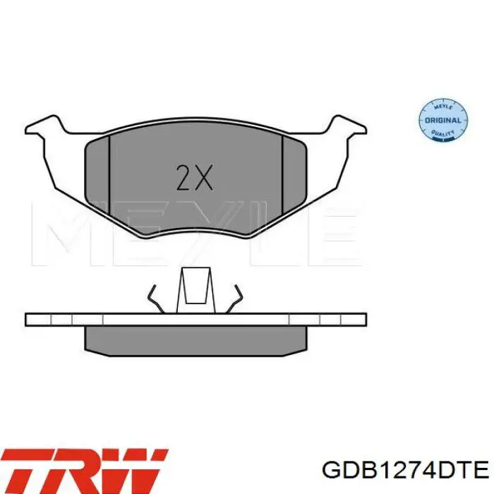 GDB1274DTE TRW pastillas de freno delanteras