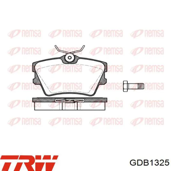 GDB1325 TRW pastillas de freno traseras