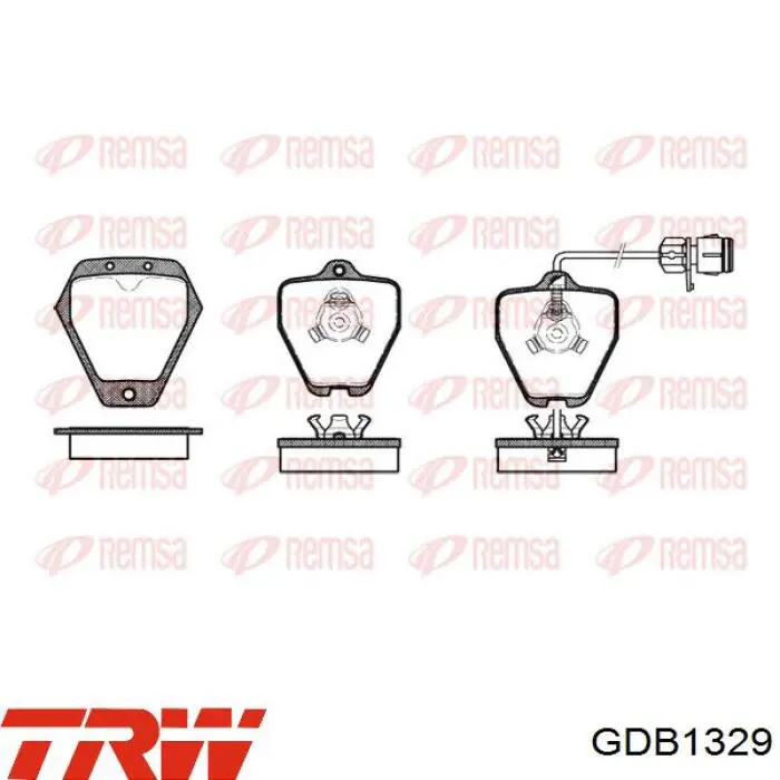 GDB1329 TRW pastillas de freno delanteras