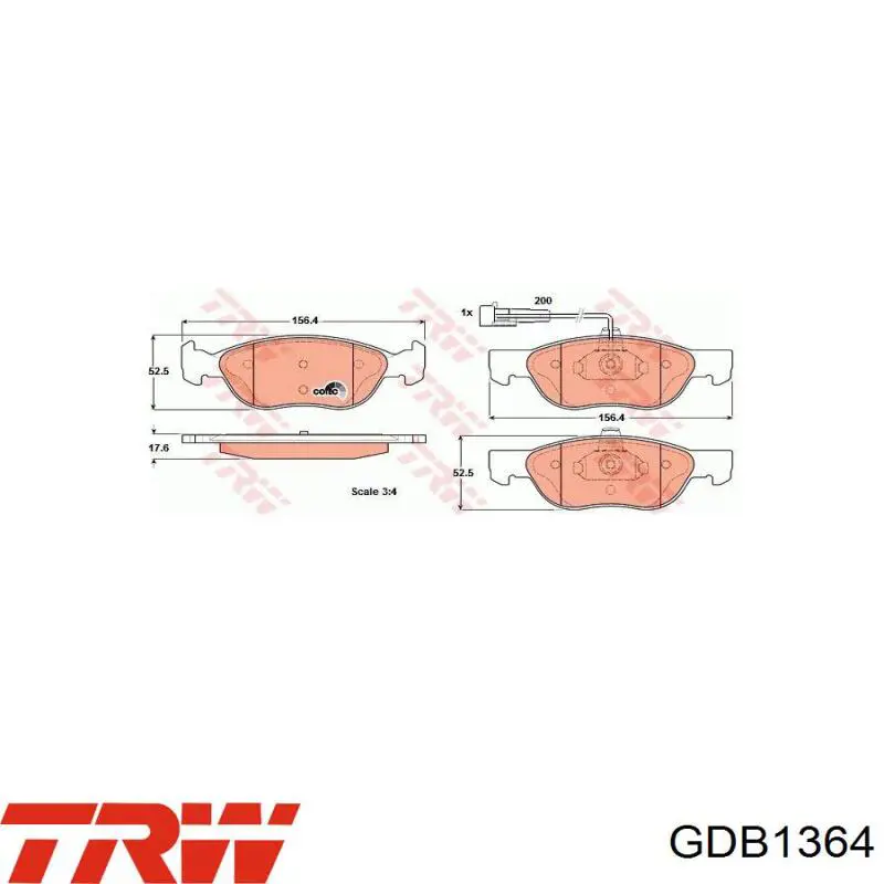 0009950778 Fiat/Alfa/Lancia pastillas de freno delanteras