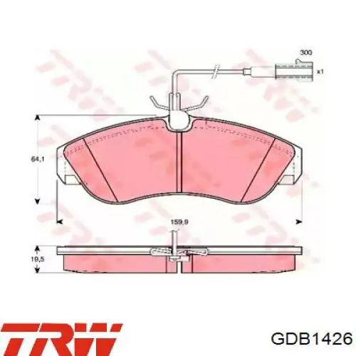 GDB1426 TRW pastillas de freno delanteras