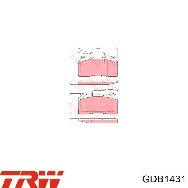 GDB1431 TRW pastillas de freno delanteras