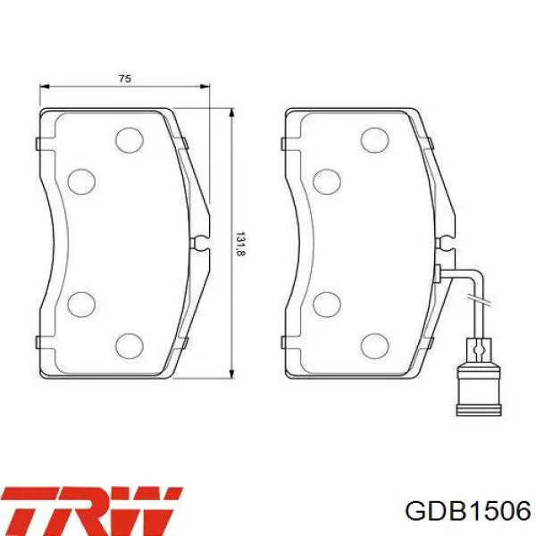 GDB1506 TRW pastillas de freno delanteras