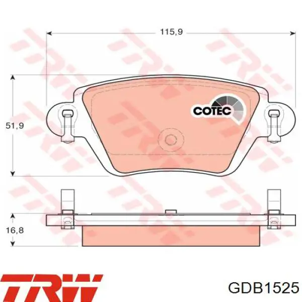 7701207187 Jaguar pastillas de freno traseras