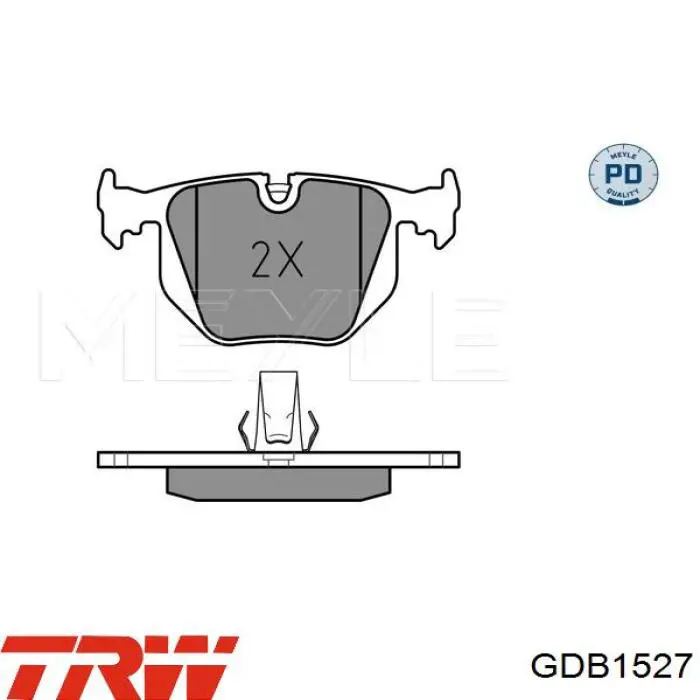 GDB1527 TRW pastillas de freno traseras