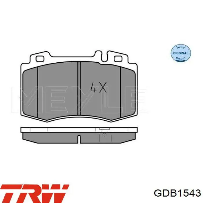 GDB1543 TRW pastillas de freno delanteras