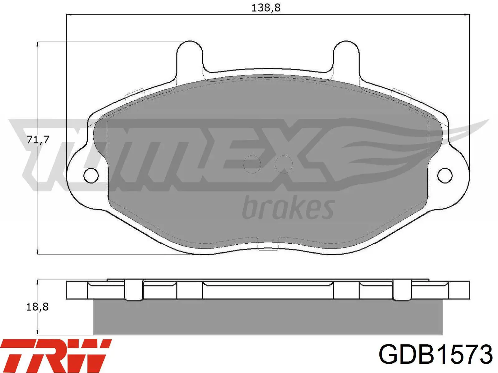 GDB1573 TRW pastillas de freno delanteras