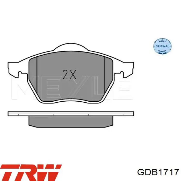 GDB1717 TRW pastillas de freno delanteras