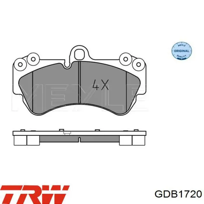 GDB1720 TRW pastillas de freno delanteras