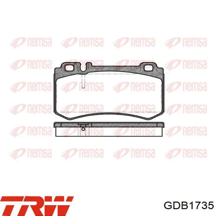 GDB1735 TRW pastillas de freno traseras