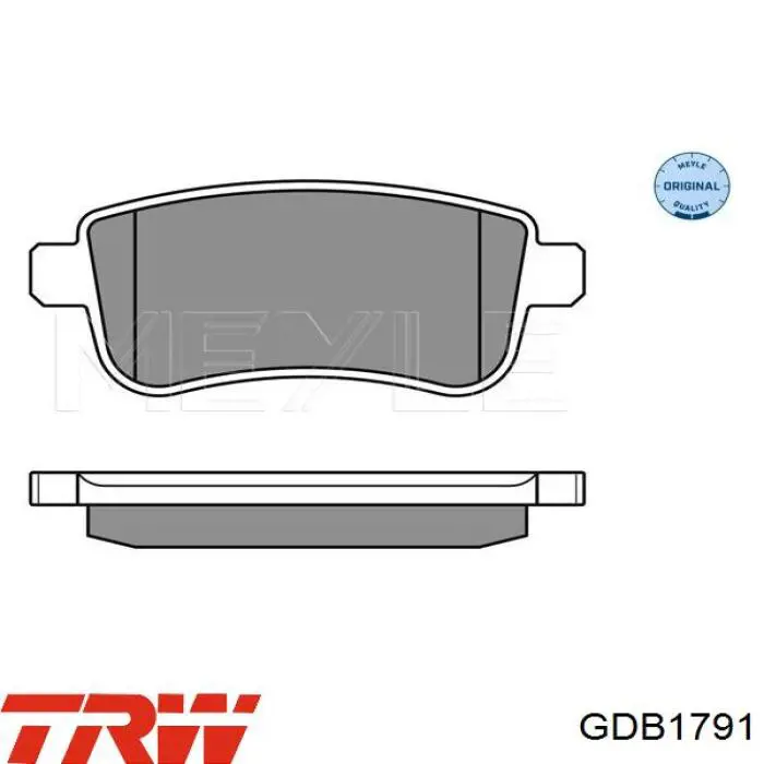 GDB1791 TRW pastillas de freno traseras