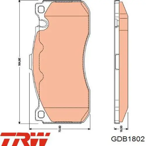 GDB1802 TRW pastillas de freno delanteras