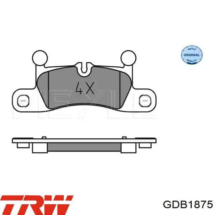 GDB1875 TRW pastillas de freno traseras