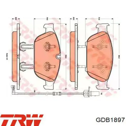 GDB1897 TRW pastillas de freno delanteras