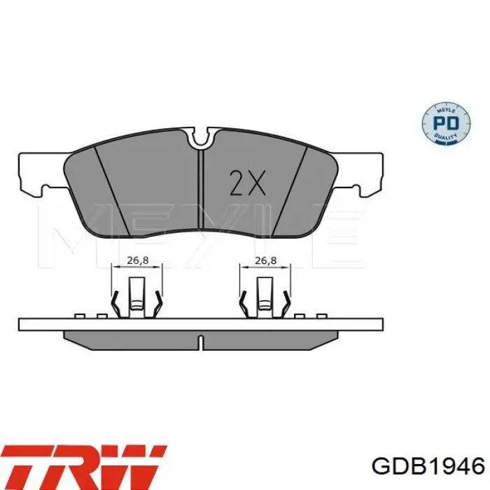 GDB1946 TRW pastillas de freno delanteras