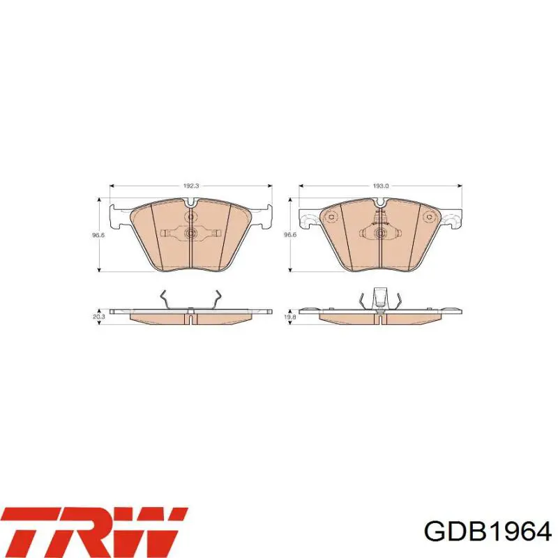 ADB114243 Blue Print pastillas de freno delanteras