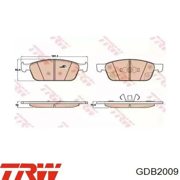 GDB2009 TRW pastillas de freno delanteras