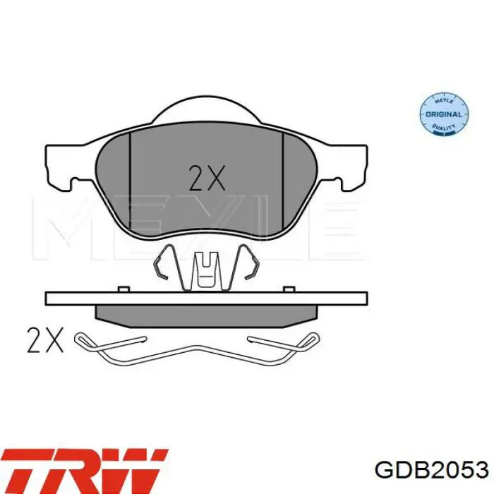 GDB2053 TRW pastillas de freno delanteras