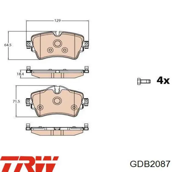 ADB114215 Blue Print pastillas de freno delanteras