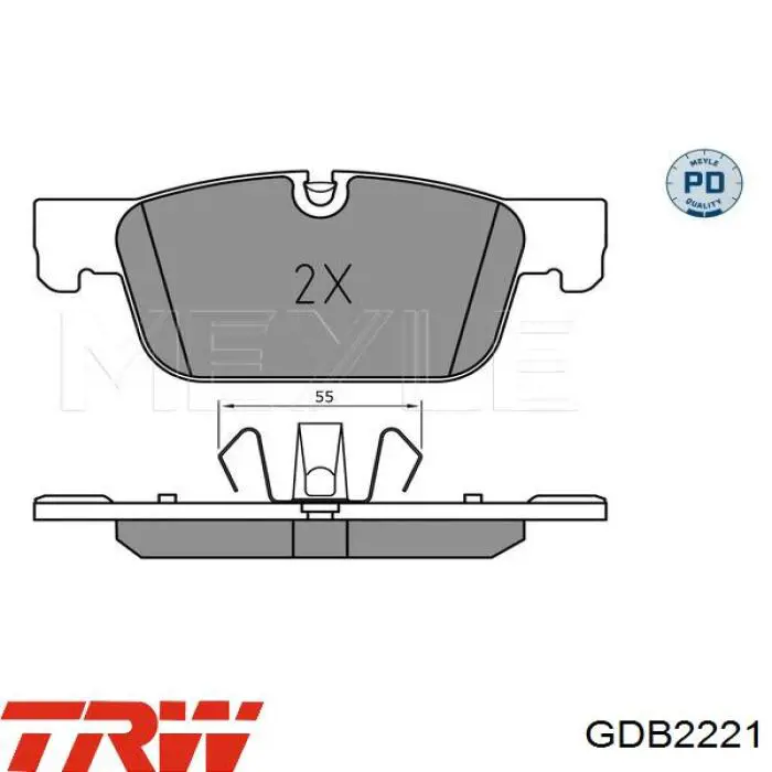 GDB2221 TRW pastillas de freno delanteras