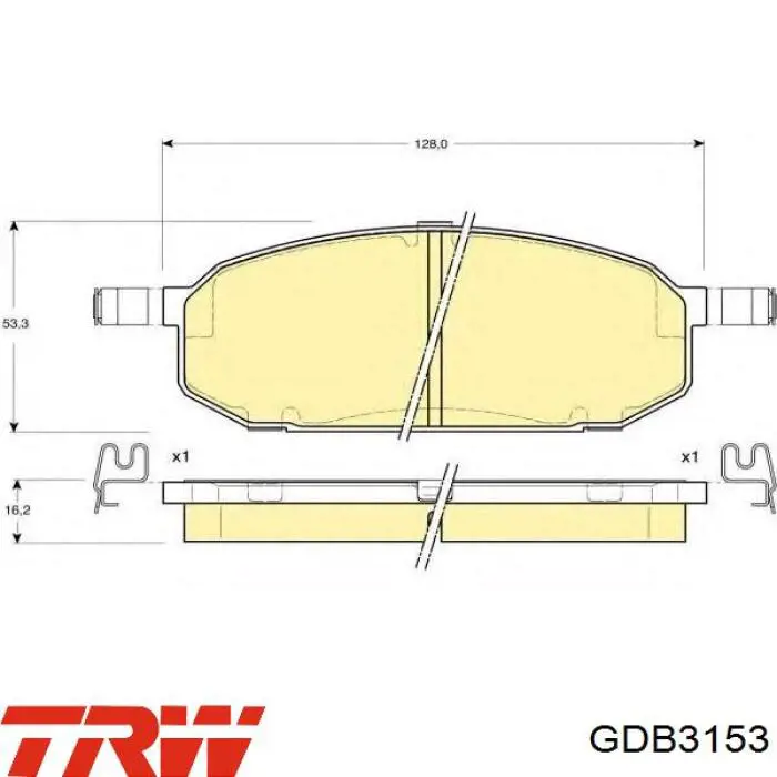 GDB3153 TRW pastillas de freno delanteras