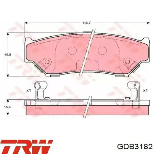 GDB3182 TRW pastillas de freno delanteras
