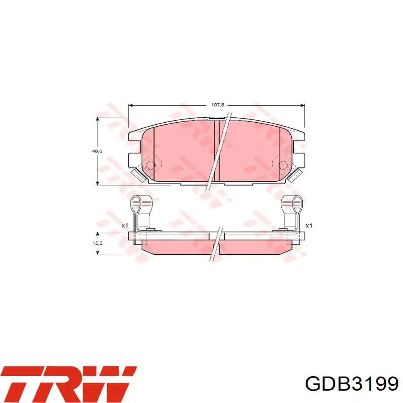 GDB3199 TRW pastillas de freno traseras