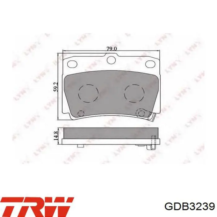 GDB3239 TRW pastillas de freno traseras
