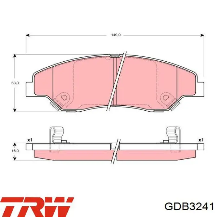 GDB3241 TRW pastillas de freno delanteras