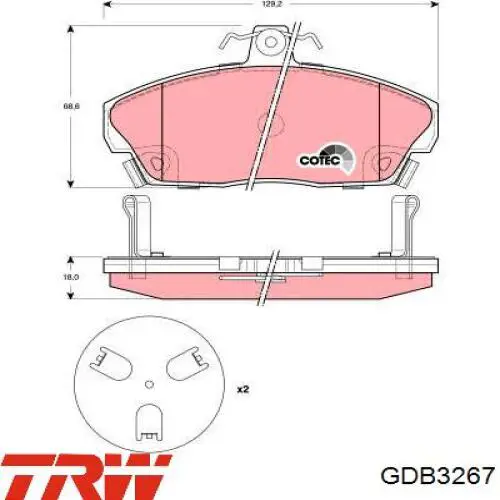 GDB3267 TRW pastillas de freno delanteras