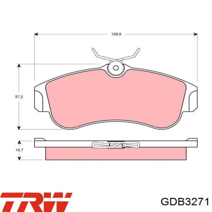 GDB3271 TRW pastillas de freno delanteras