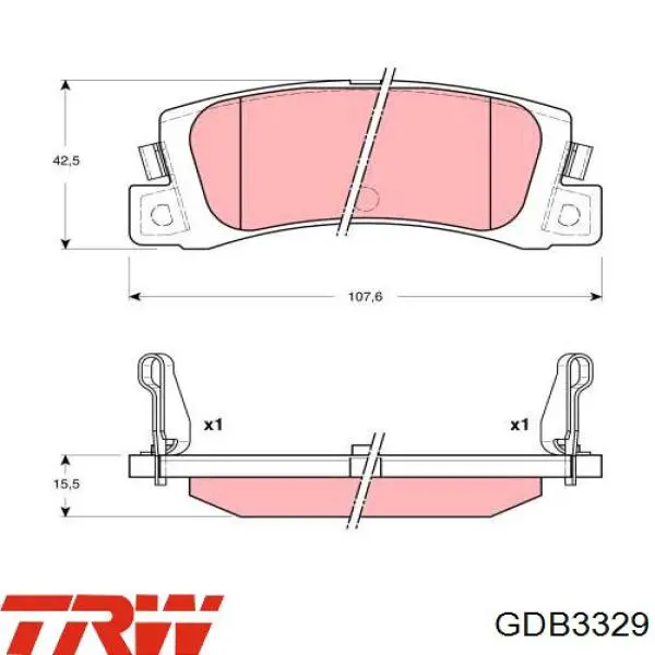 446612110 Toyota pastillas de freno traseras