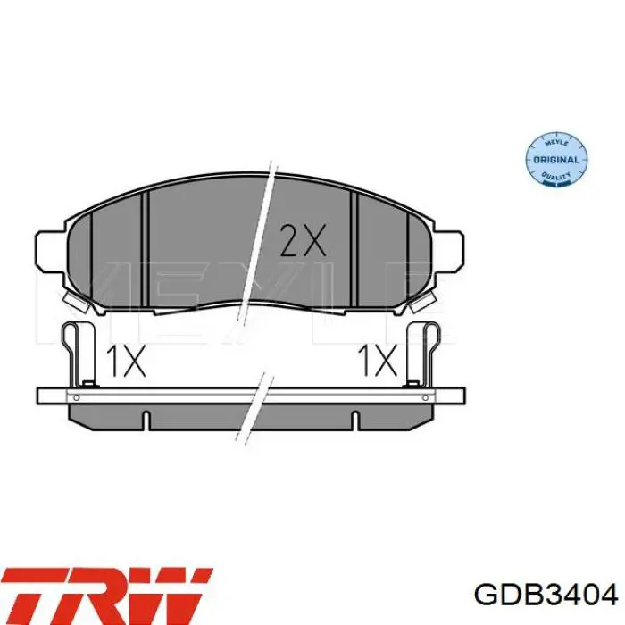GDB3404 TRW pastillas de freno delanteras