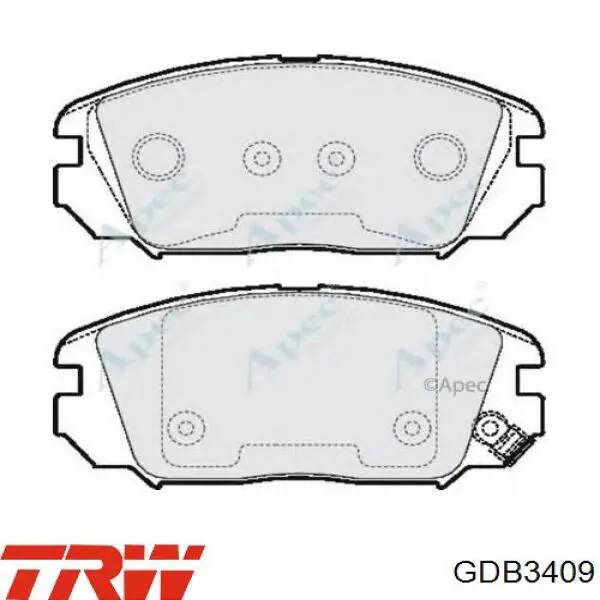 GDB3409 TRW pastillas de freno delanteras