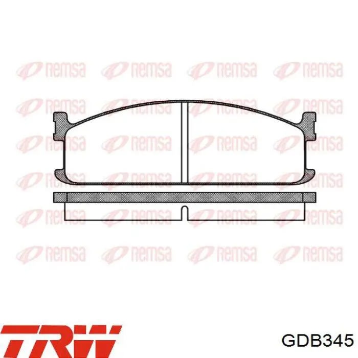 GDB345 TRW pastillas de freno delanteras